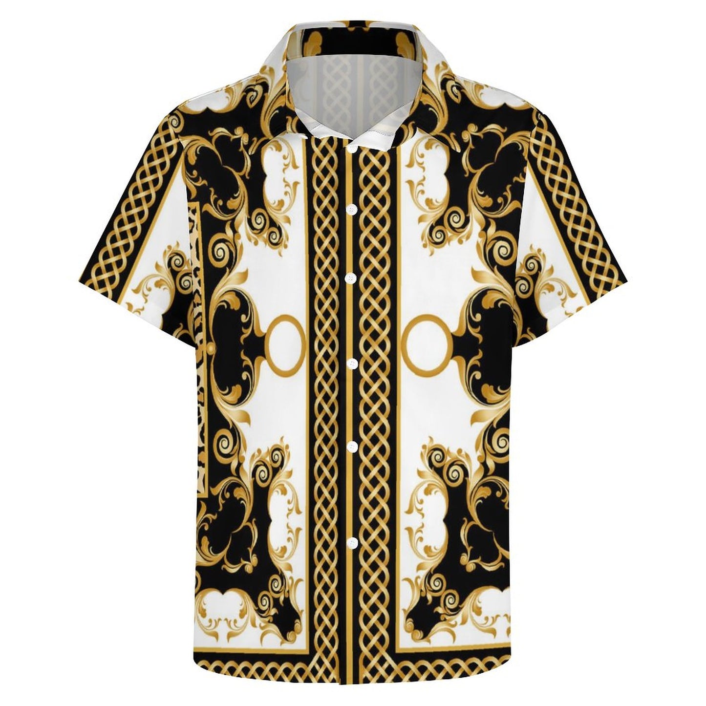 Men's Fashion Casual Printed Short Sleeve Shirts 2306100957