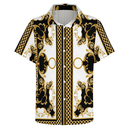 Men's Fashion Casual Printed Short Sleeve Shirts 2306100957