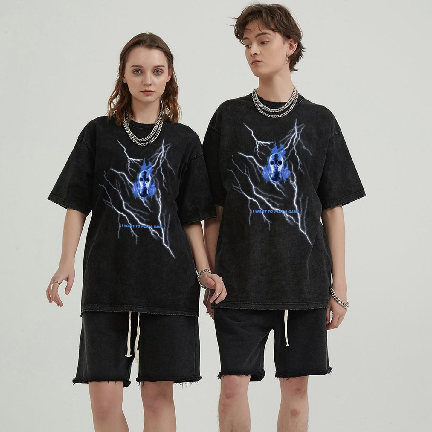 Unisex Vintage Solid Wash T-Shirts 2305102634