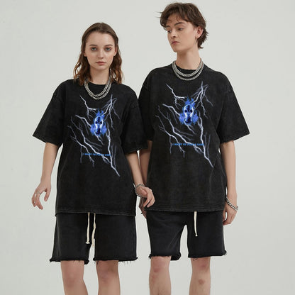Unisex Vintage Solid Wash T-Shirts 2305102634