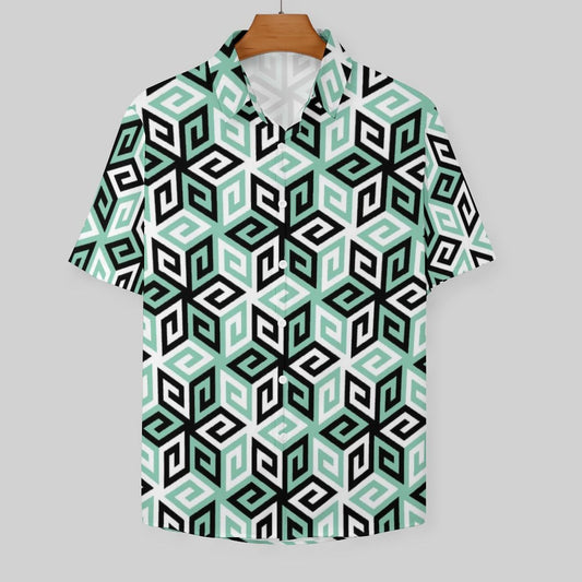 Men's Fashion Casual Printed Short Sleeve Shirts 2306101895