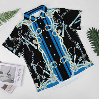 Men's Fashion Casual Printed Short Sleeve Shirts 2306100947