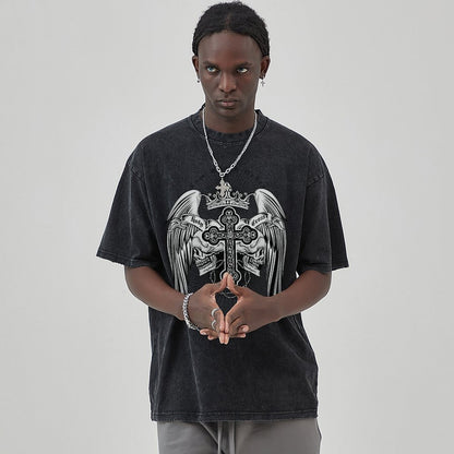 Unisex Vintage Solid Wash T-Shirts 2305101613