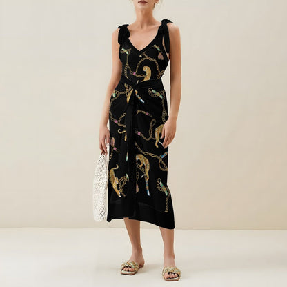 Casual Printed One-Piece Swimsuit And Cover Up 2305102502