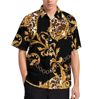 Men's Fashion Casual Printed Short Sleeve Shirts 2306105122