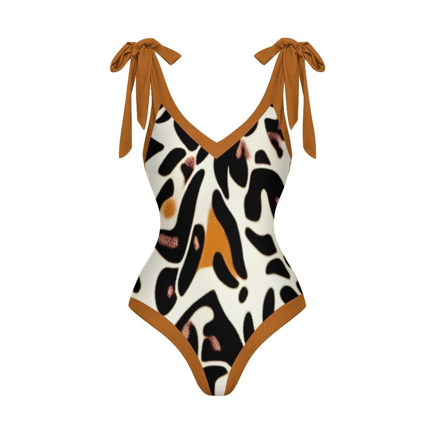 Casual Printed One-Piece Swimsuit And Cover Up 2305102497