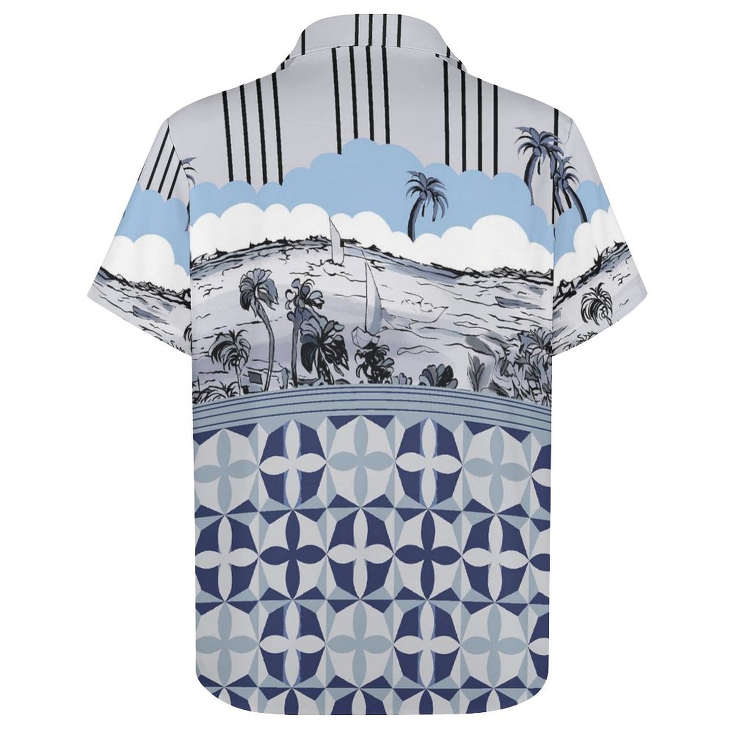 Men's Fashion Casual Printed Short Sleeve Shirts 2305107119