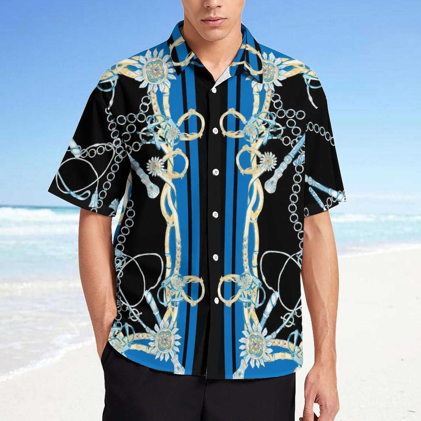 Men's Fashion Casual Printed Short Sleeve Shirts 2306100947