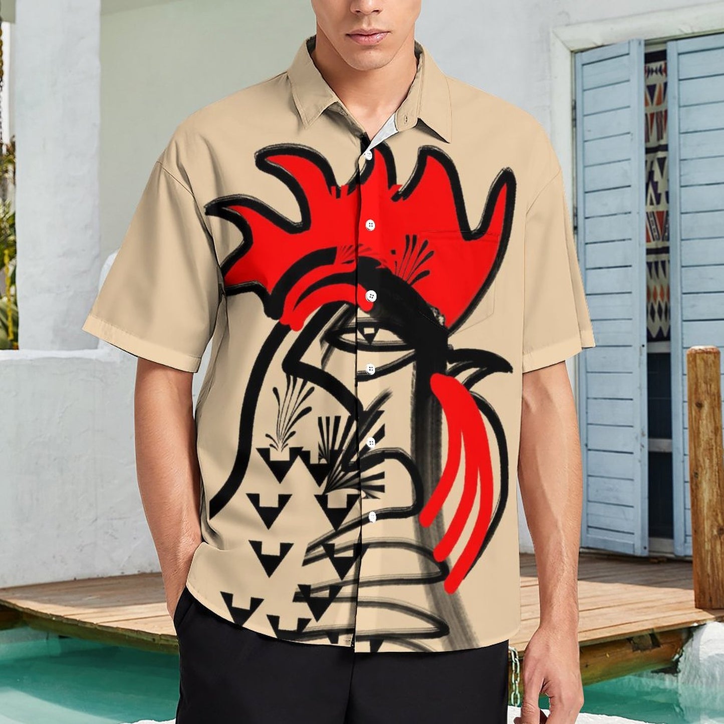 Men's Hawaiian Casual Short Sleeve Shirt 2306105297