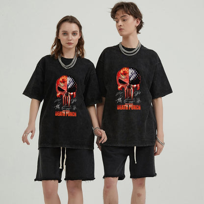 Unisex Vintage Solid Wash T-Shirts 2305104067