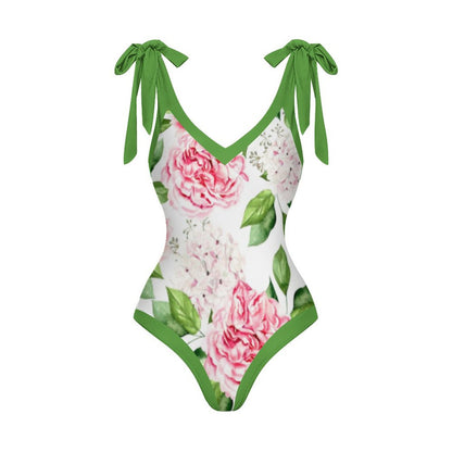 Casual Printed One-Piece Swimsuit And Cover Up 2305102418