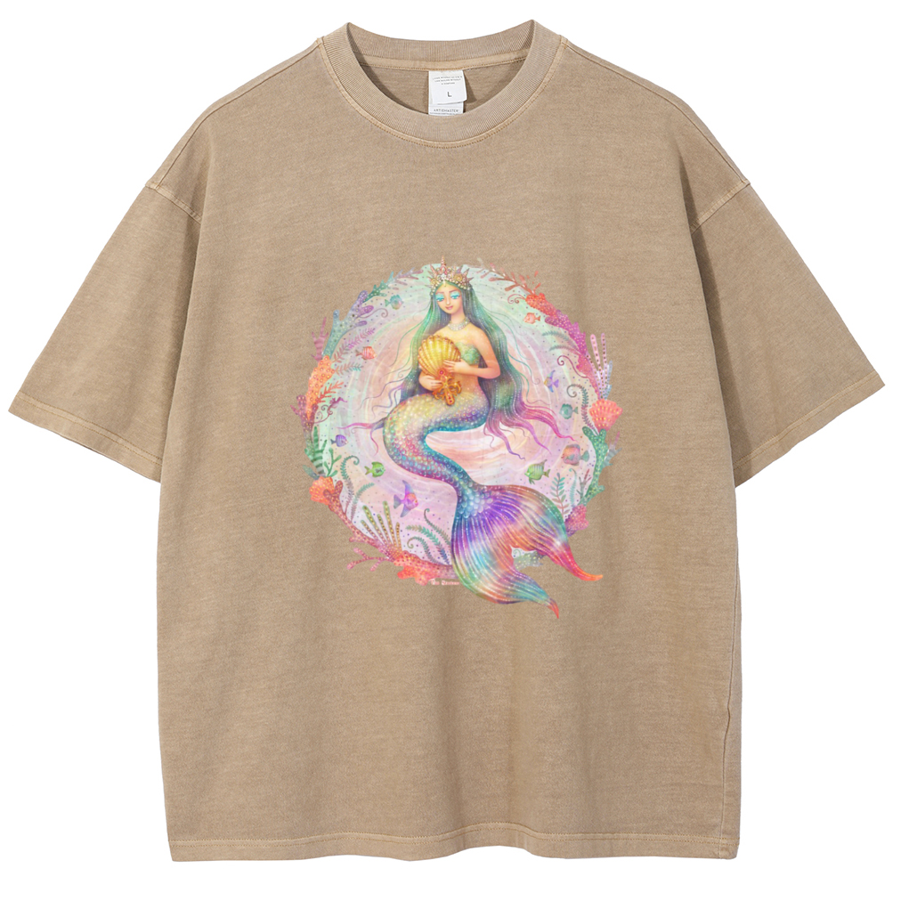 Mens Cotton Wash Solid T-Shirts Oversized Unisex Short Sleeve Streetwear Rap Hip Hop Basic Tee Tops