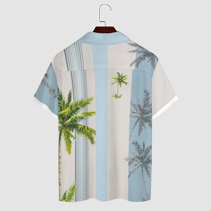 Men's Hawaiian Print Casual Shirt 2304107068