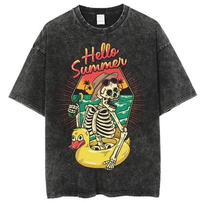 Unisex Vintage Solid Wash T-Shirts 2305101923
