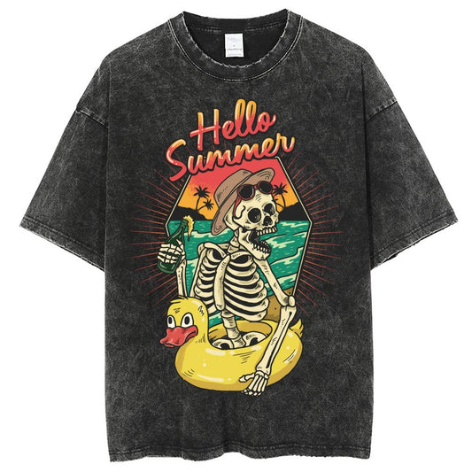 Unisex Vintage Solid Wash T-Shirts 2305101923