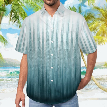 Men's Hawaiian Print Lapel Shirt 2304103749