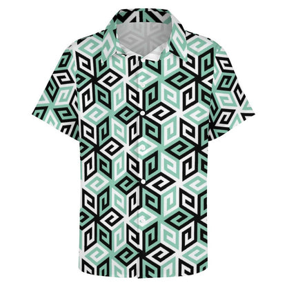 Men's Fashion Casual Printed Short Sleeve Shirts 2306101895