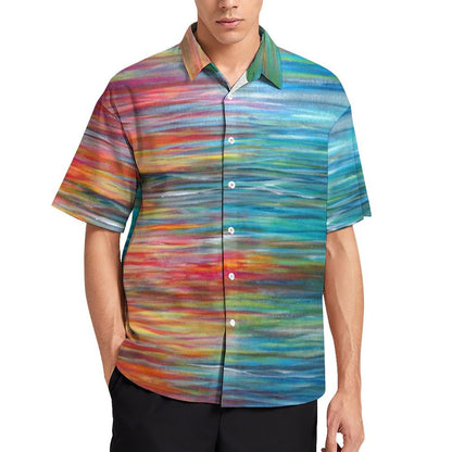 Men's Hawaiian Print Resort Shirt 2305101775