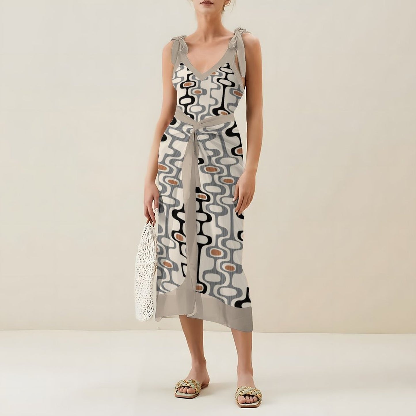 Casual Printed One-Piece Swimsuit And Cover Up 2305102600