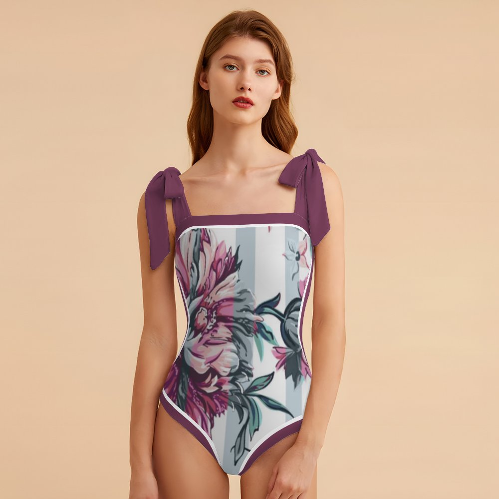 Fashion Printed One-Piece Swimsuit And Cover Up 2305104402