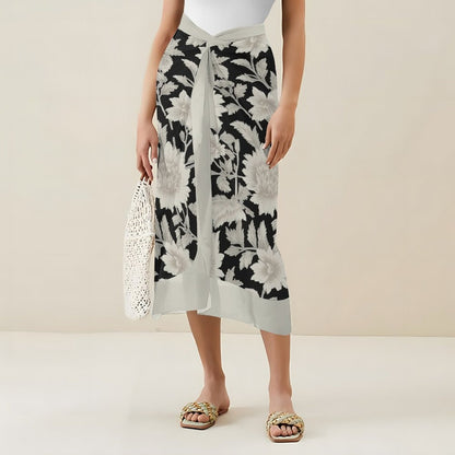 Casual Printed One Piece Swimsuit And Cover Up 2306102485