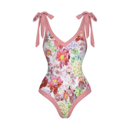 Casual Printed One-Piece Swimsuit And Cover Up 2305102665