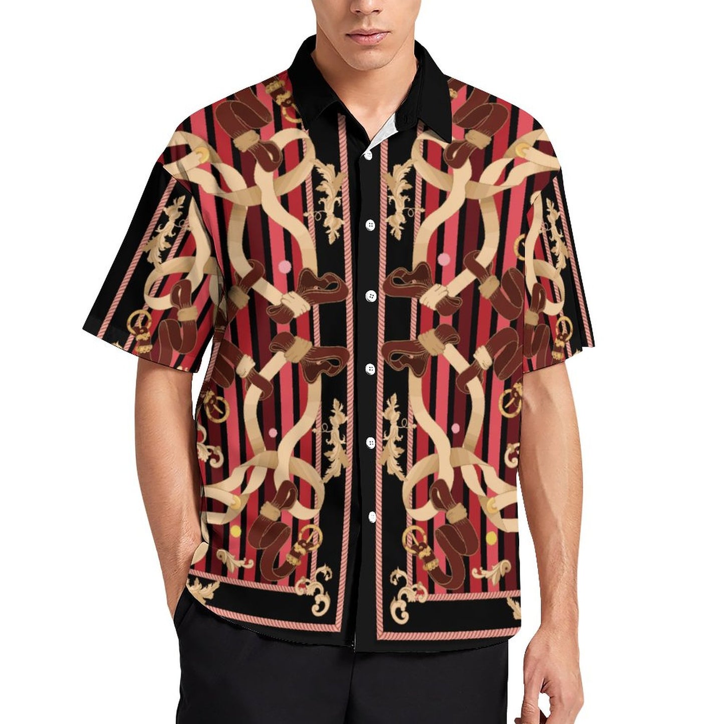 Men's Fashion Casual Printed Short Sleeve Shirts 2306101112