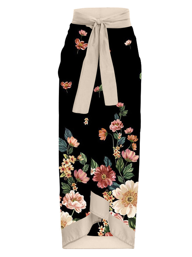 Fashion Floral Print One Piece Swimsuit