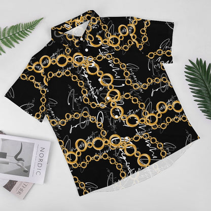 Men's Fashion Casual Printed Short Sleeve Shirts 2306101495