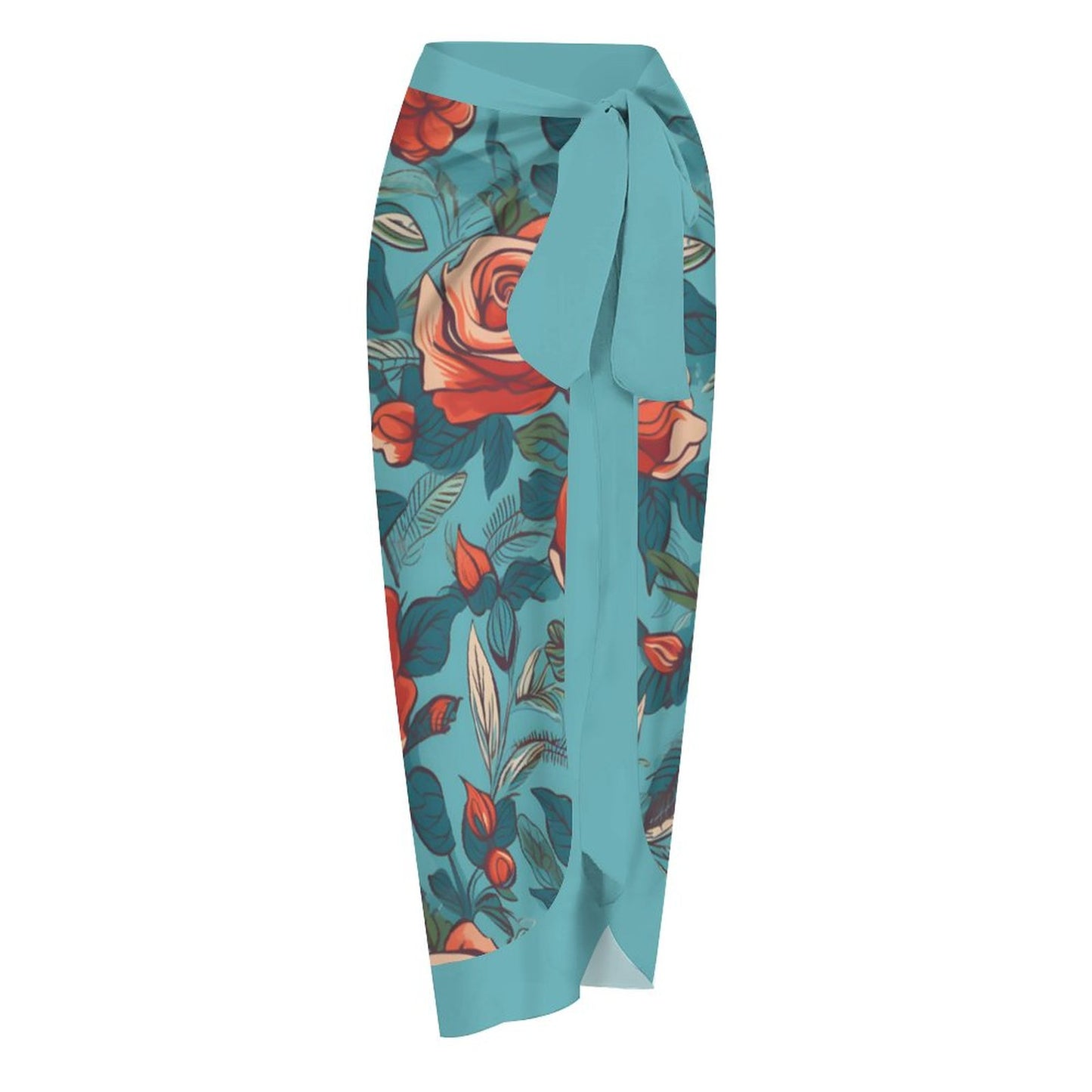 Casual Printed One-Piece Swimsuit And Cover Up 2305102475