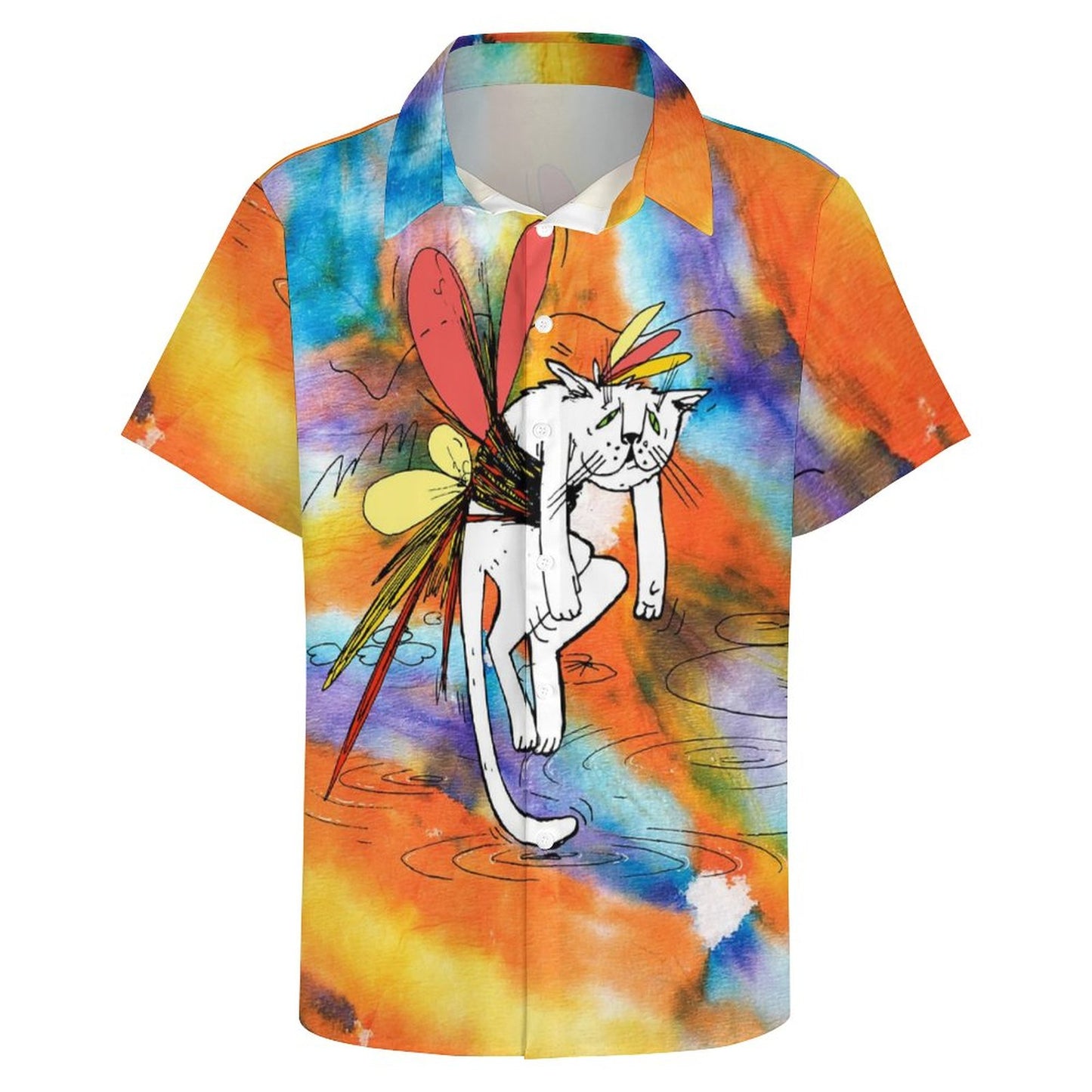 Men's Fashion Casual Printed Short Sleeve Shirts 2306105168