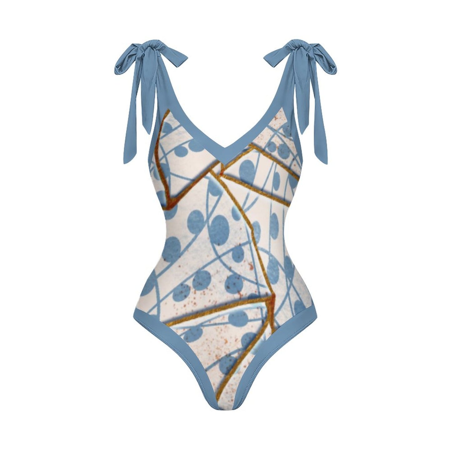 Casual Printed One-Piece Swimsuit And Cover Up 2305102470