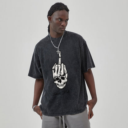 Unisex Vintage Solid Wash T-Shirts 2305102848