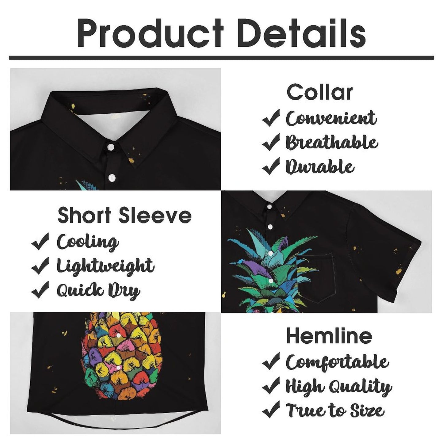 Men's Hawaiian Casual Short Sleeve Shirt 2306103701