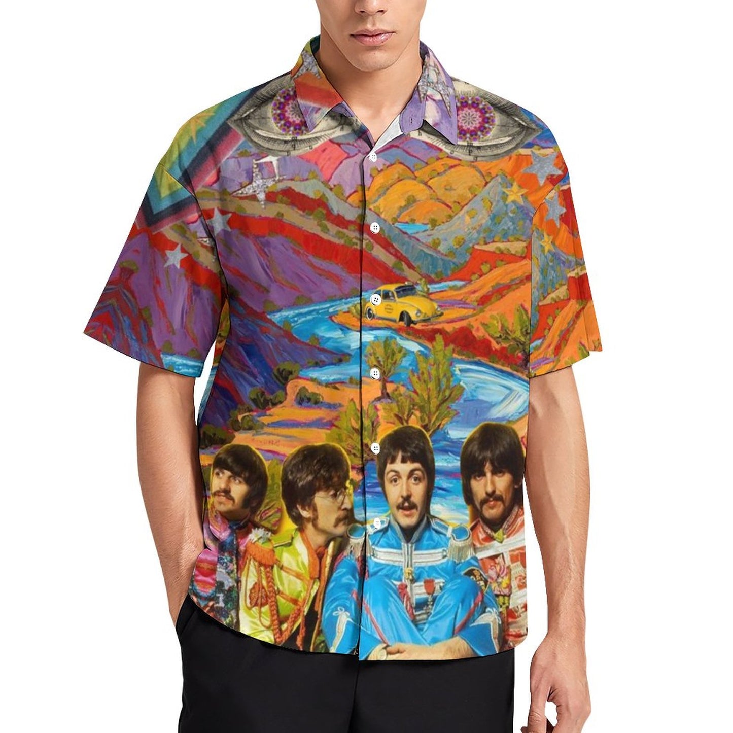 Men's Fashion Casual Printed Short Sleeve Shirts 2306104155