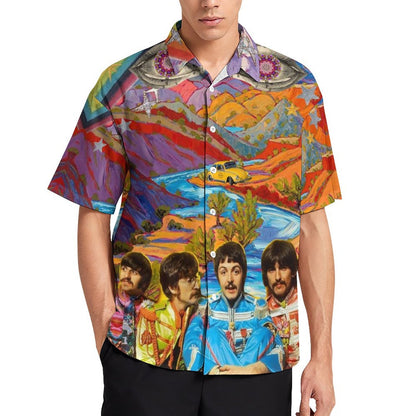 Men's Fashion Casual Printed Short Sleeve Shirts 2306104155