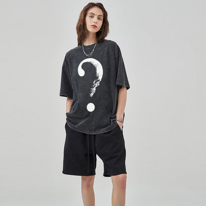 Unisex Vintage Solid Wash T-Shirts 2305104091