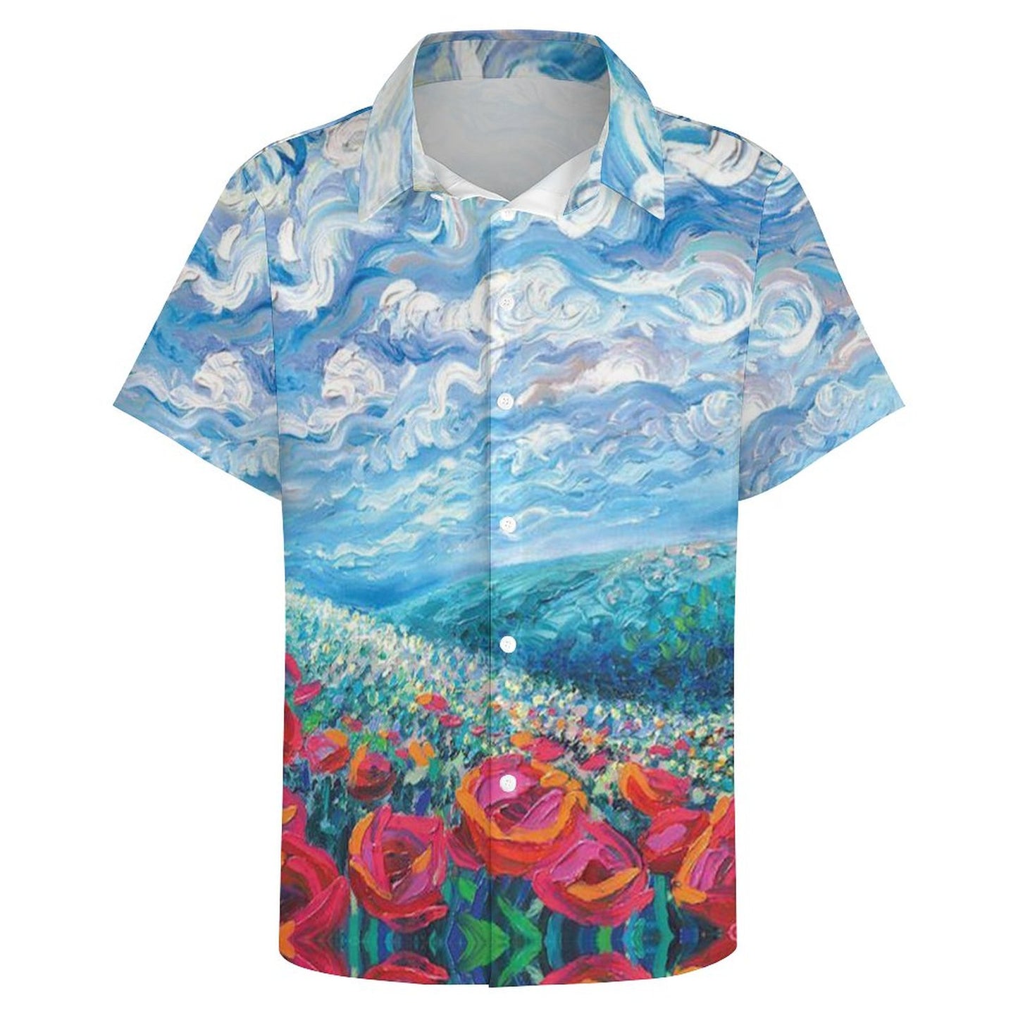 Men's Hawaiian Print Resort Shirt 2305101781