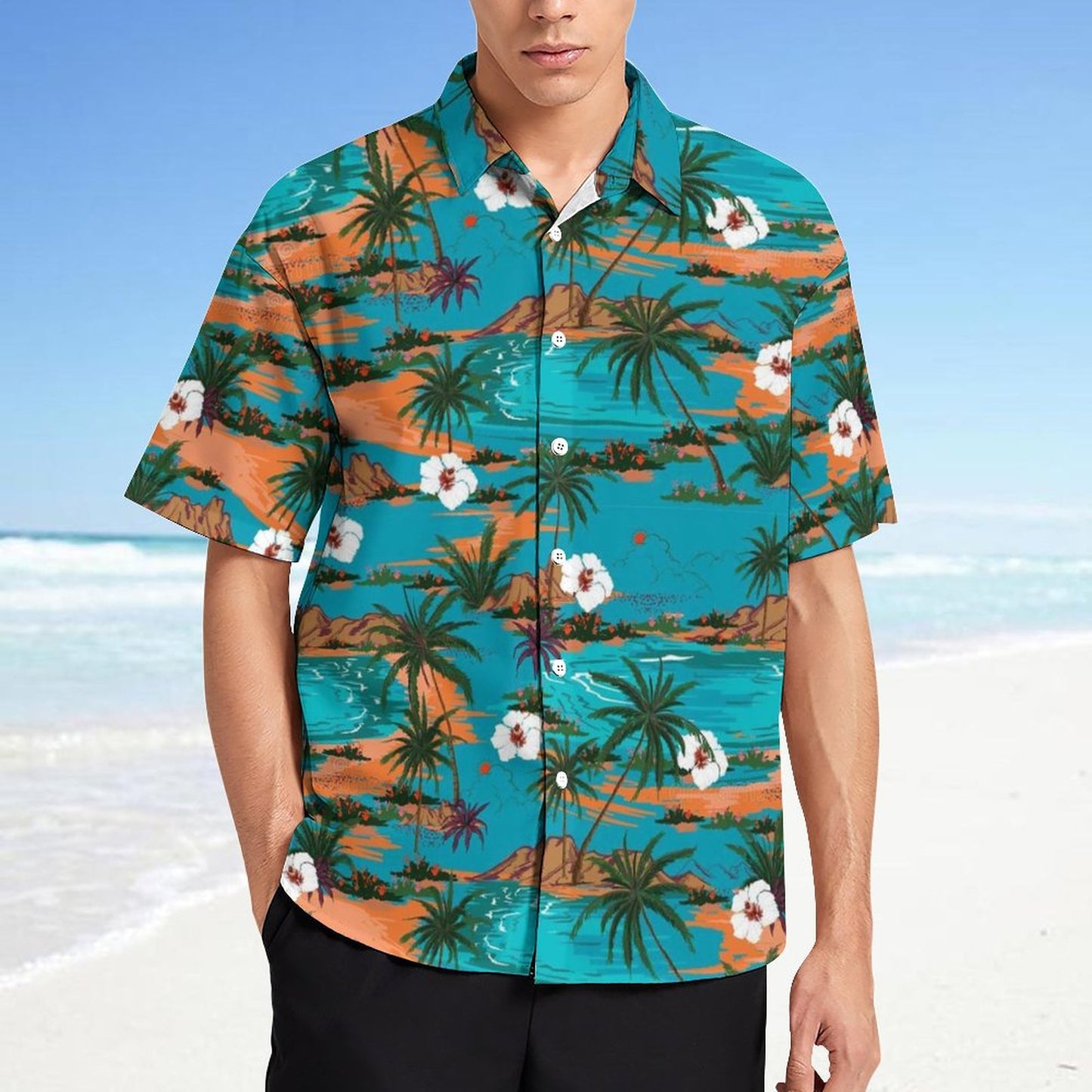 Men's Fashion Casual Printed Short Sleeve Shirts 2306102194