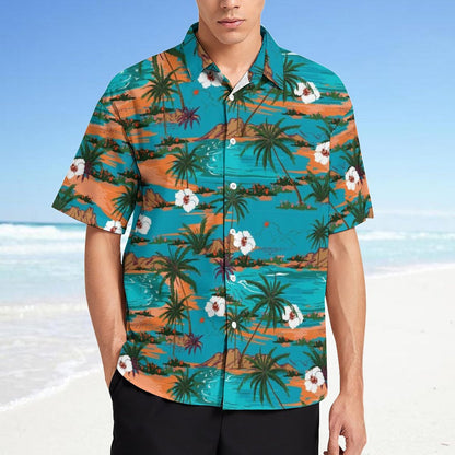 Men's Fashion Casual Printed Short Sleeve Shirts 2306102194