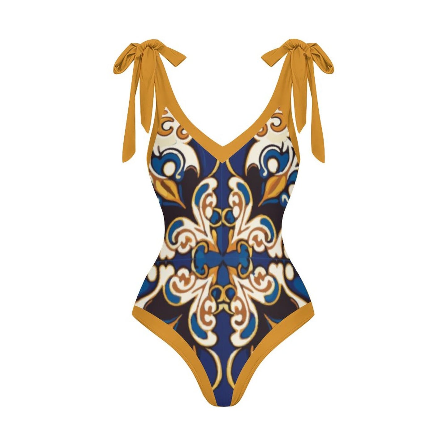 Casual Printed One Piece Swimsuit And Cover Up 2305105402
