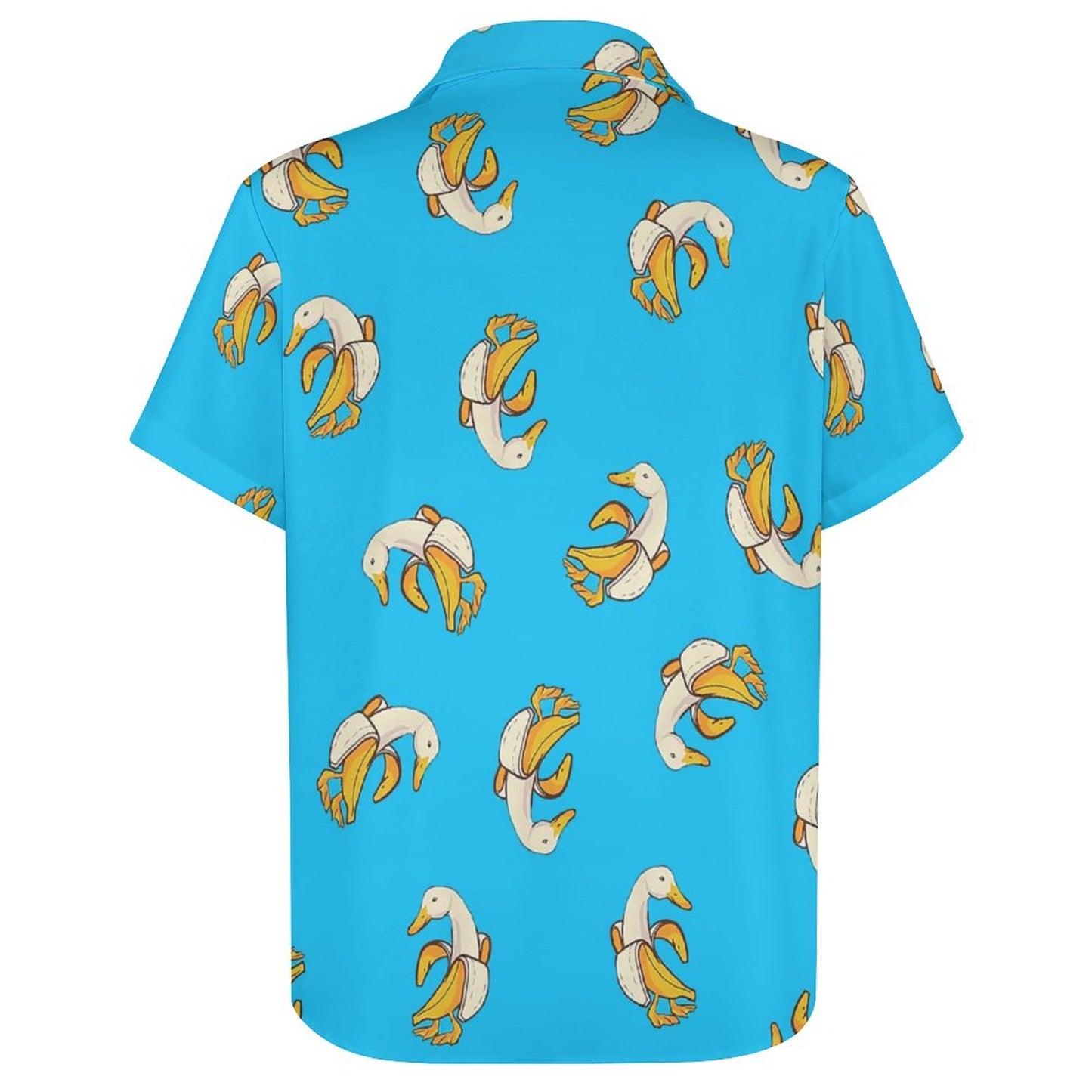 Men's Banana Duck Print Casual Short Sleeve Shirt 2306102381