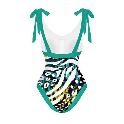 Casual Printed One Piece Swimsuit And Cover Up 2306103192