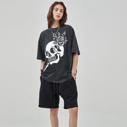 Unisex Vintage Solid Wash T-Shirts 2305101601