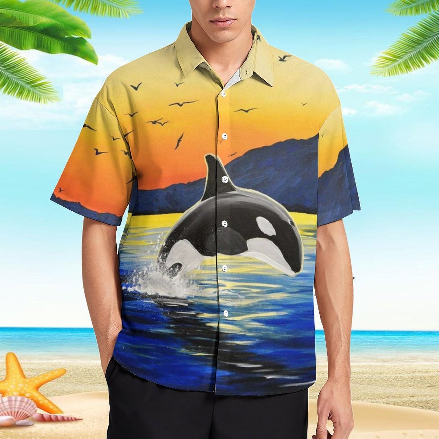 Men's Hawaiian Print Resort Shirt 2304109865