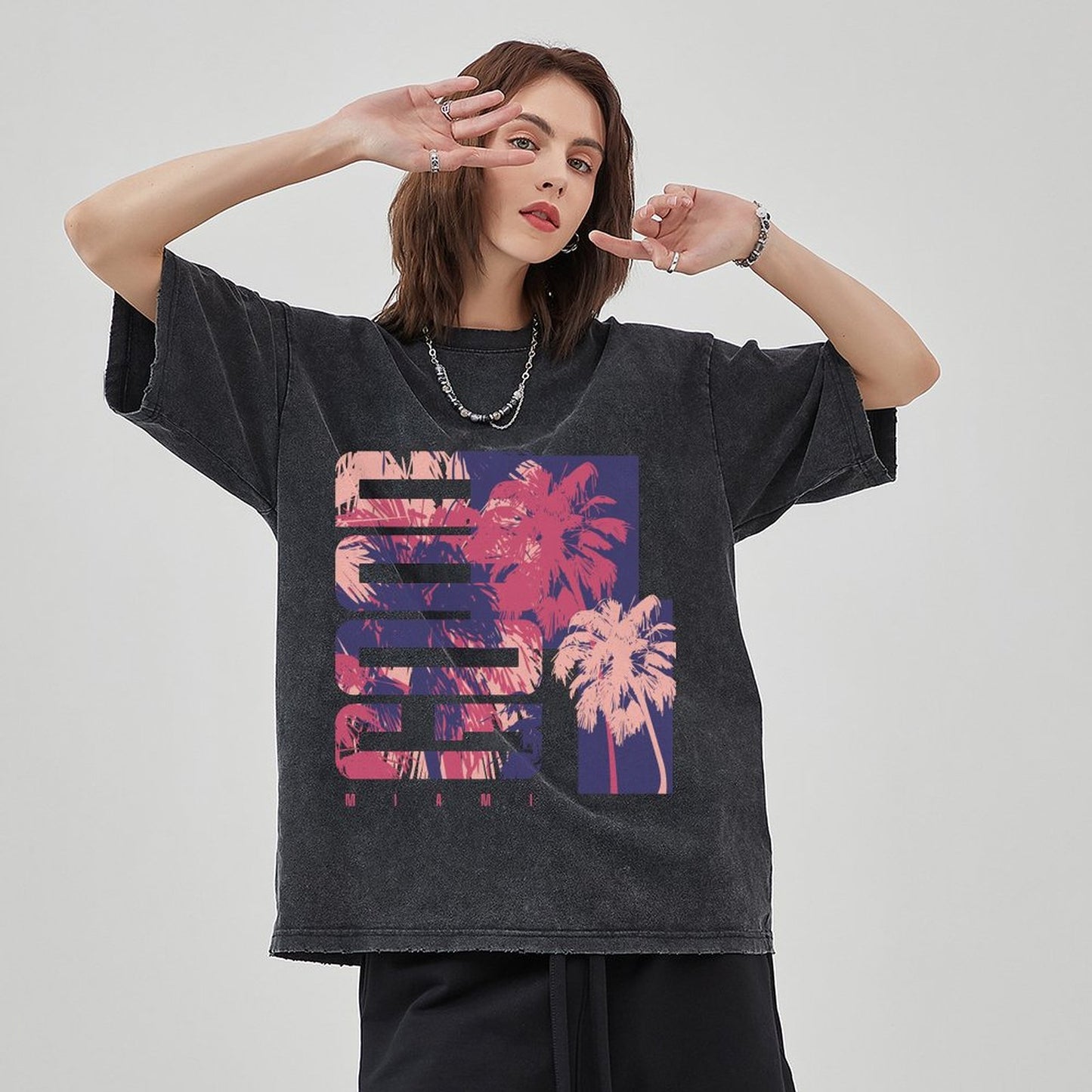 Unisex Vintage Solid Wash T-Shirts 2305101922