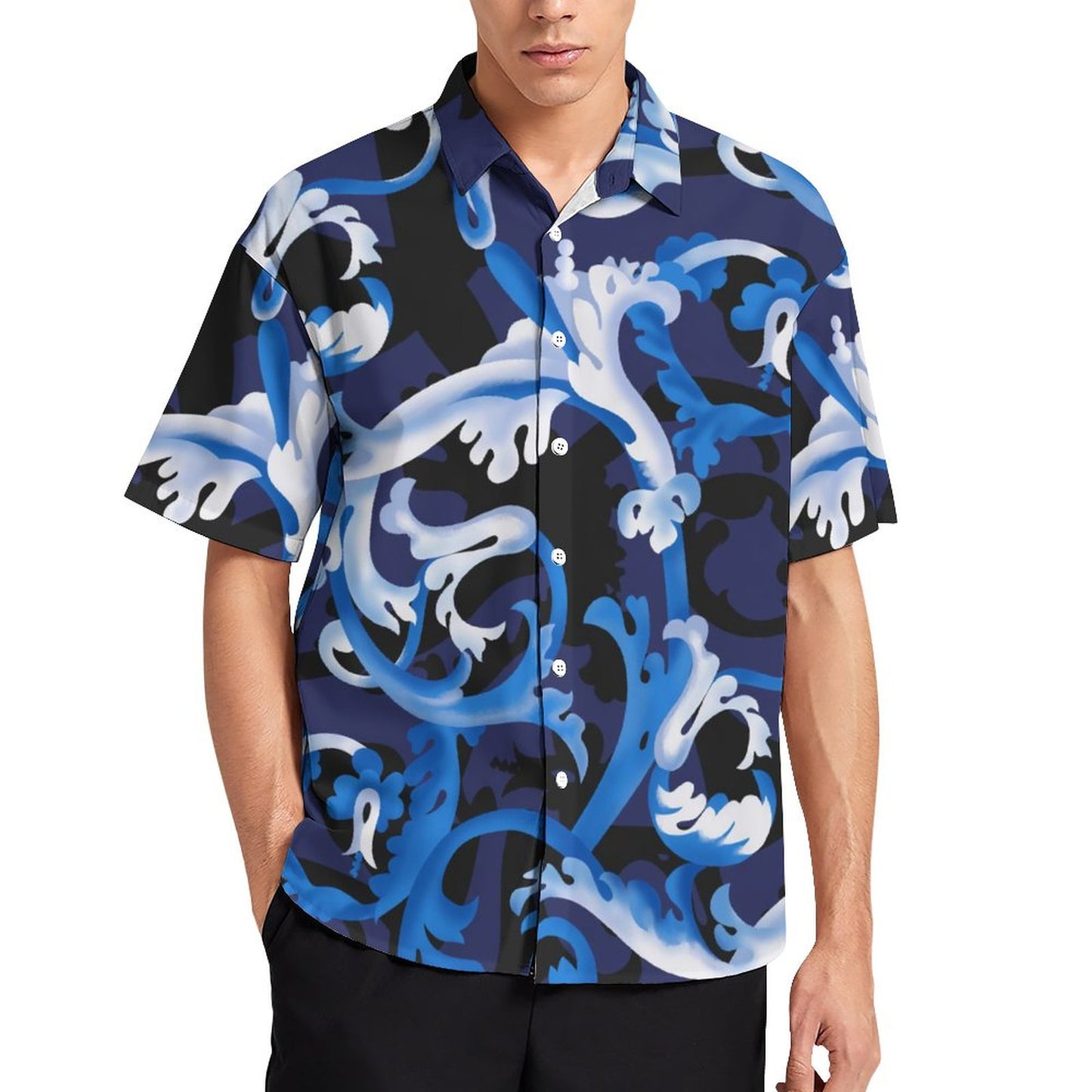 Men's Fashion Casual Printed Short Sleeve Shirts 2306100023