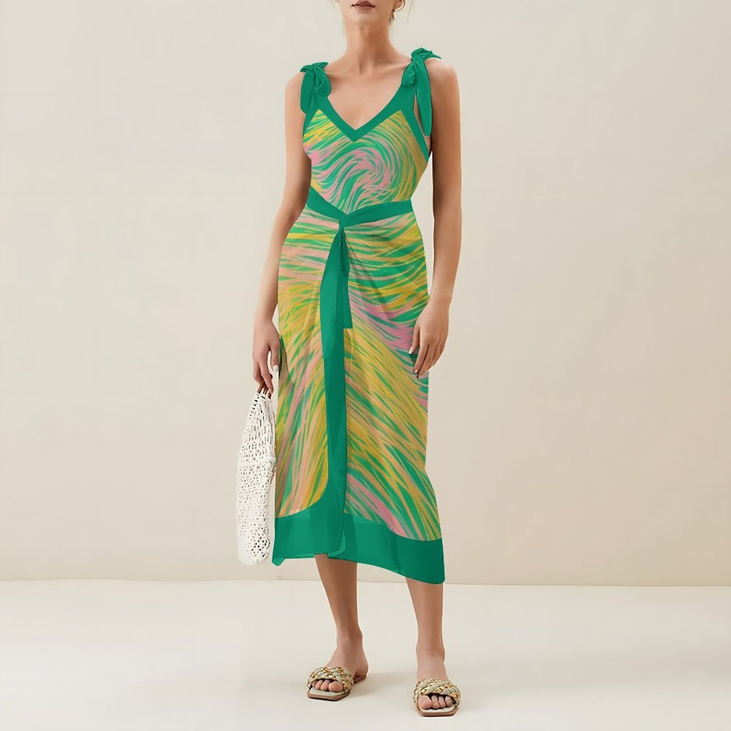 Casual Printed One Piece Swimsuit And Cover Up 2305104482