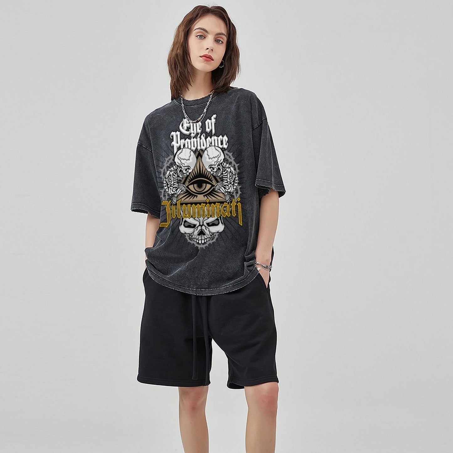 Unisex Vintage Solid Wash T-Shirts 2305101600