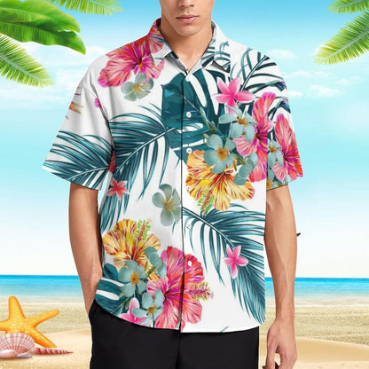 Men's Hawaiian Print Resort Shirt 2305101473